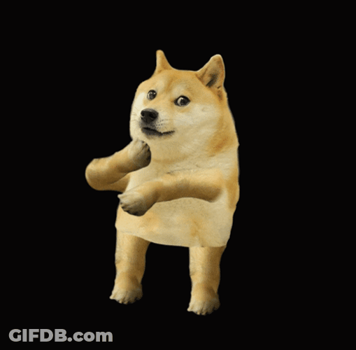 Dancing Meme Dog Rolling Hand GIF