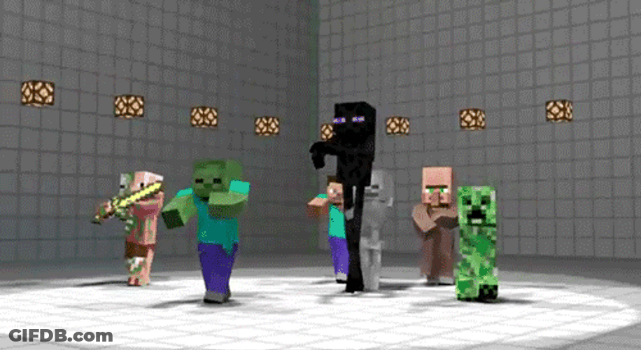 Dancing Minecraft Axolotl GIF