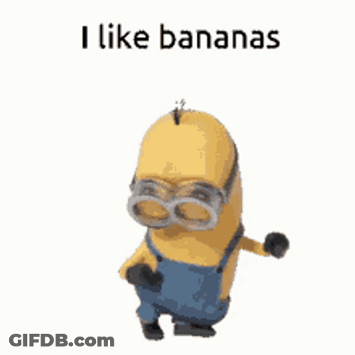 Dancing Minion Kevin I Like Bananas GIF