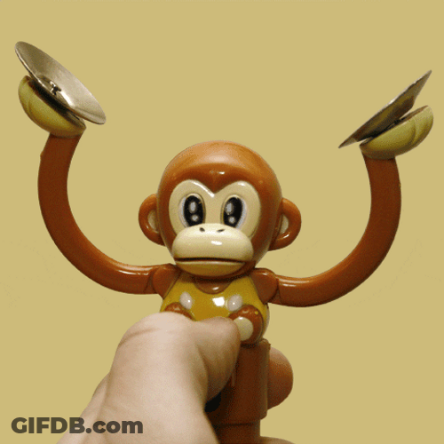 Dancing Monkey Cymbals GIF