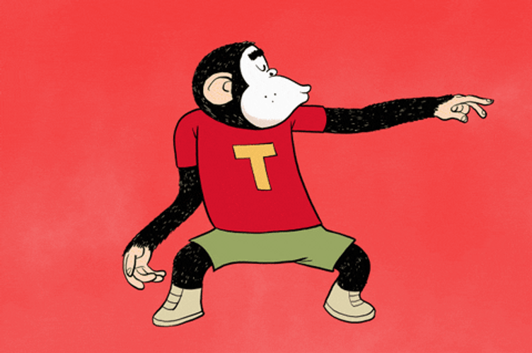 Dancing Monkey Red Shirt GIF