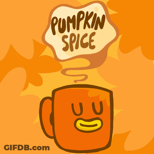 Dancing Orange Mug Containing Psl GIF