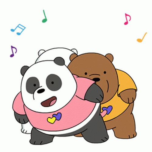 Dancing Panda Griz Ice Bear Alternate Rotation GIF