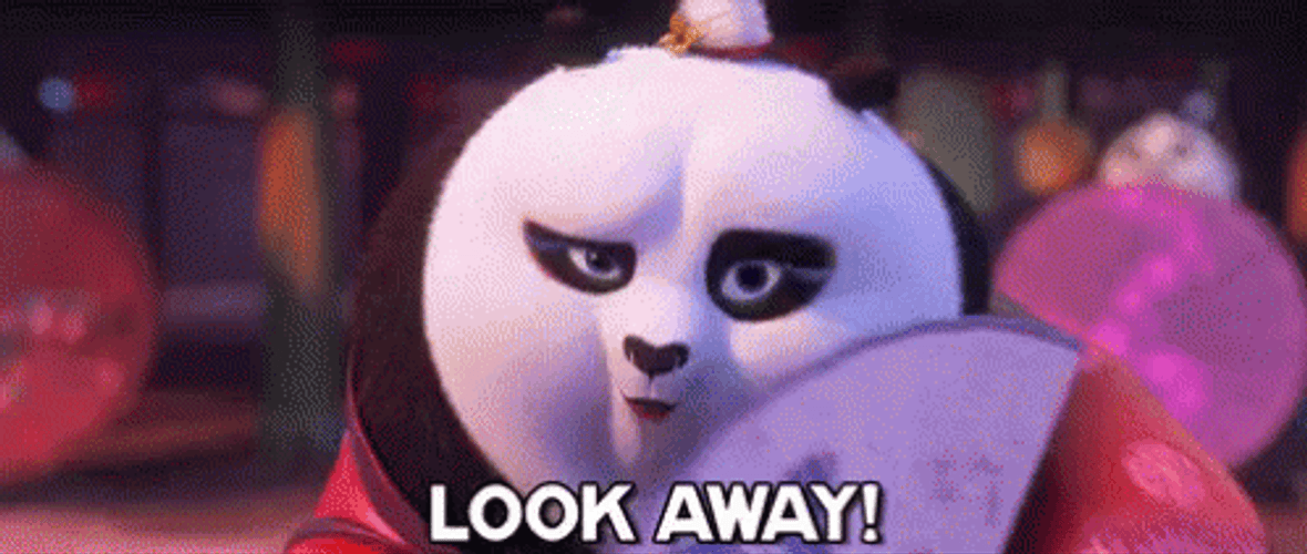 Dancing Panda Mei Mei Look Away GIF