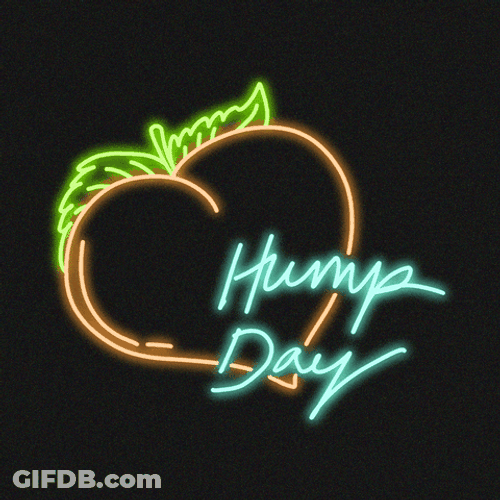 Dancing Peach Moving Sketch Hump Day GIF