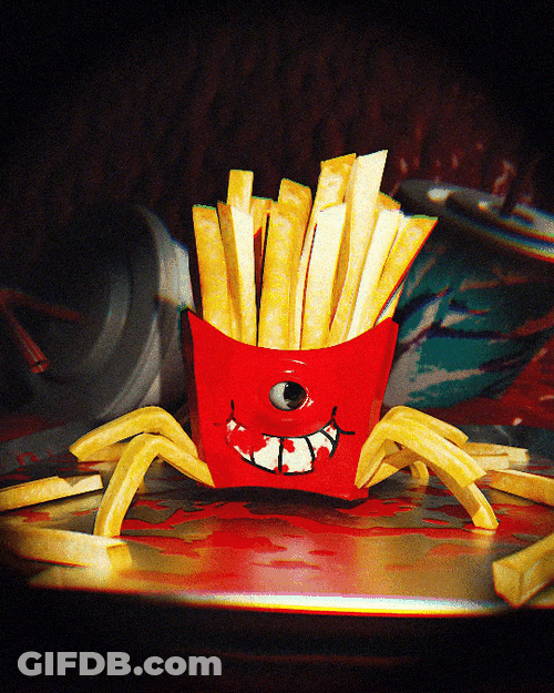 Dancing Potato Fries GIF