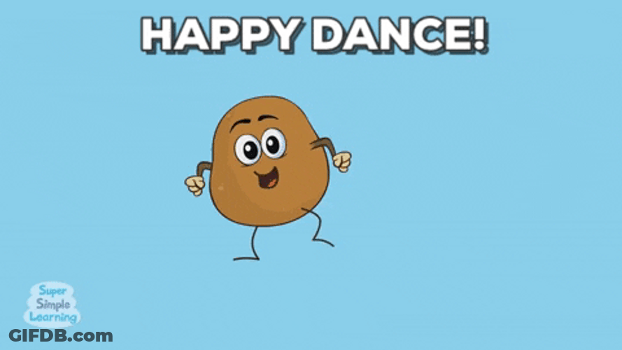 Dancing Potato Happy Dance GIF