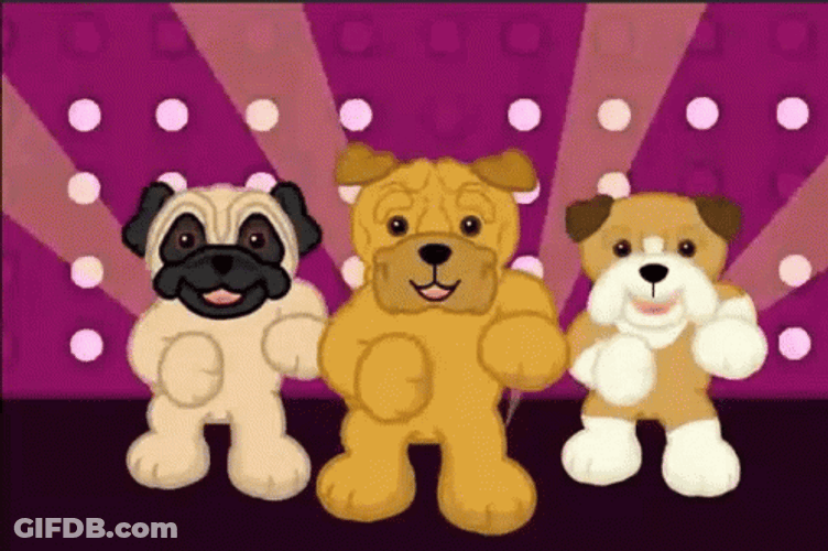 Dancing Pug And Friends Dog GIF