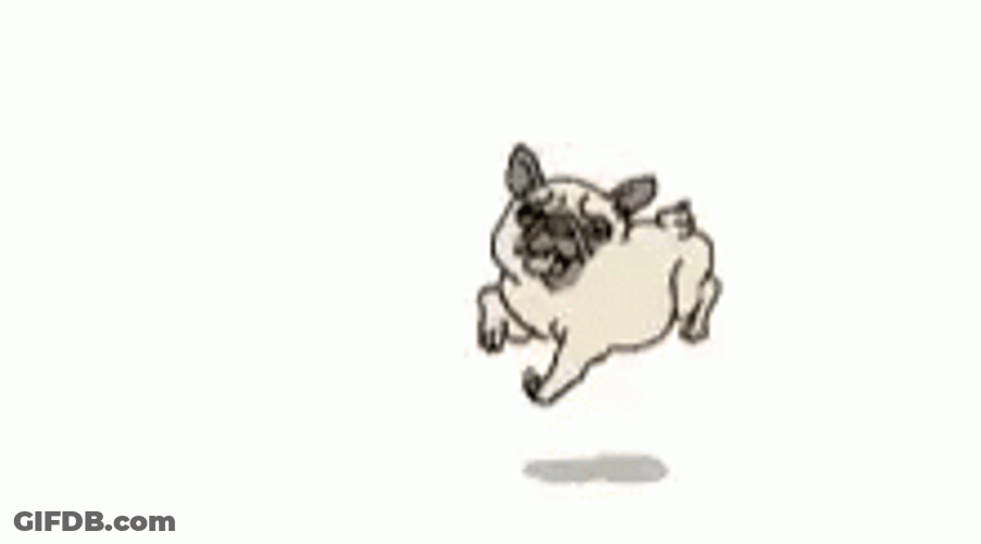 Dancing Pug Dog Skecth GIF