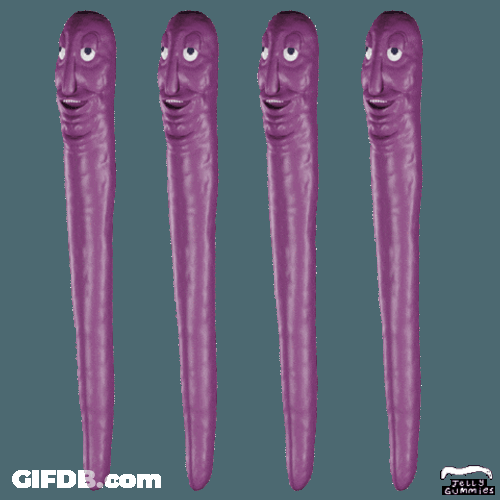 Dancing Purple Worm Jellygummies GIF