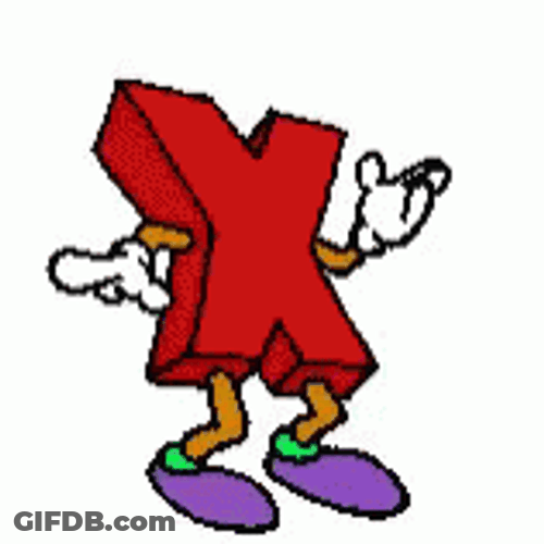 Dancing Red X Animation GIF