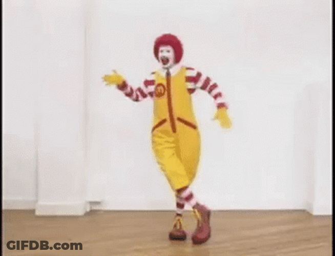 Dancing Ronald Mcdonald GIF