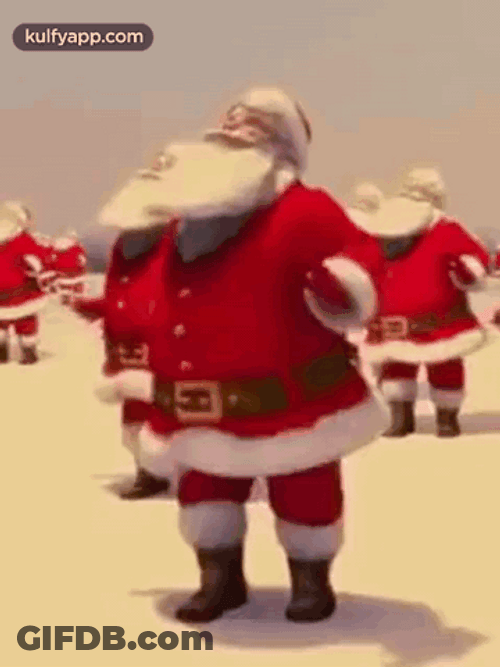 Dancing Santa Claus Christmas Celebration GIF