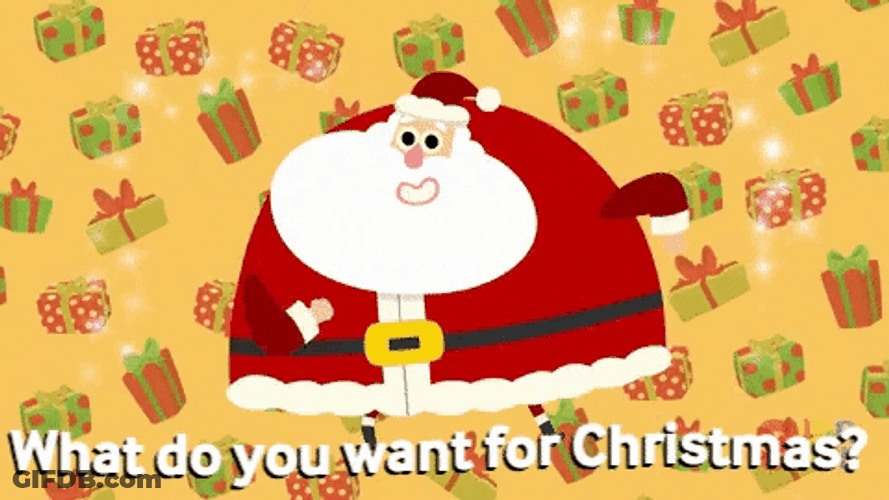 Dancing Santa Claus Christmas Gifts GIF