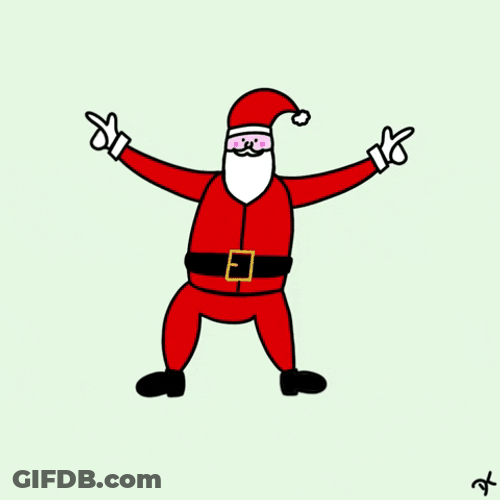 Dancing Santa Claus Finger Gun GIF