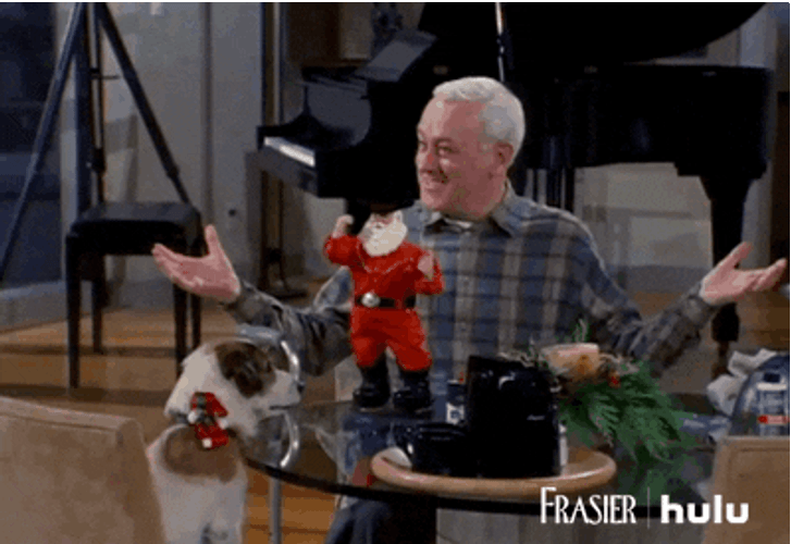 Dancing Santa Claus Frasier Clap GIF