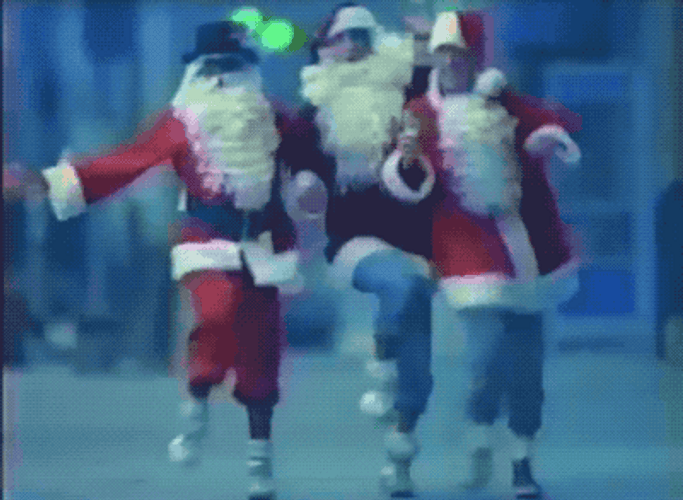 Dancing Santa Claus Friends GIF