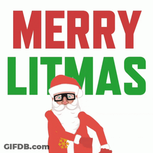 Dancing Santa Claus Merry Christmas Glasses GIF