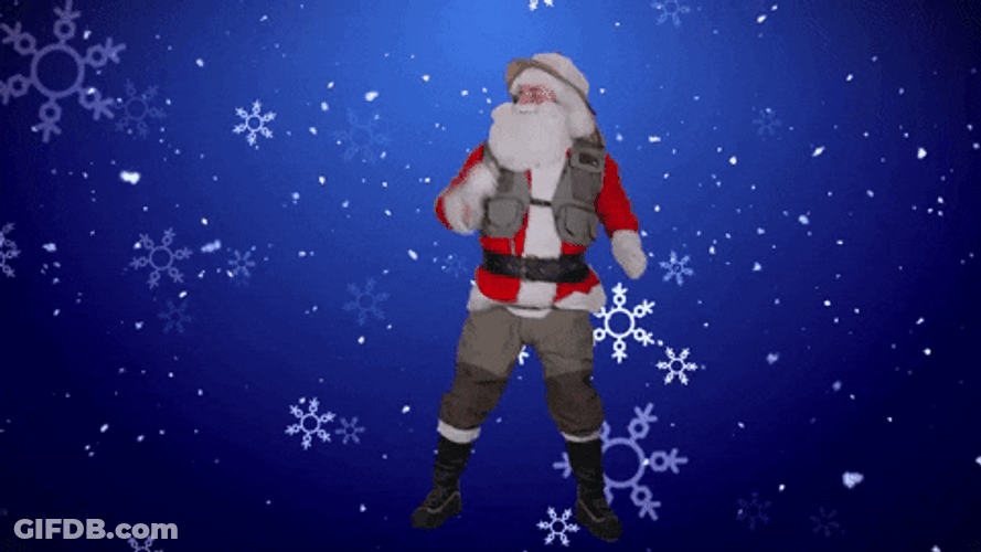 Dancing Santa Claus Snow GIF