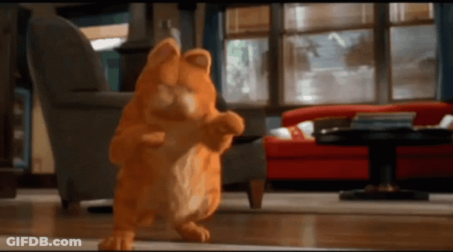 Dancing Shaking Garfield GIF