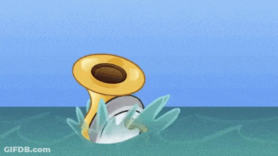 Dancing Shark Plays Trumpet GIF