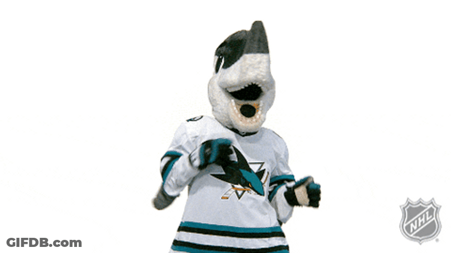 Dancing Shark Points Up And Down GIF