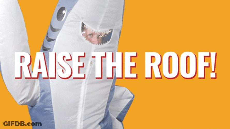 Dancing Shark Raise The Roof GIF