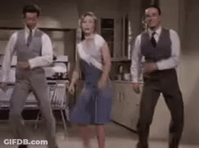 Dancing Singing In The Rain Trio GIF
