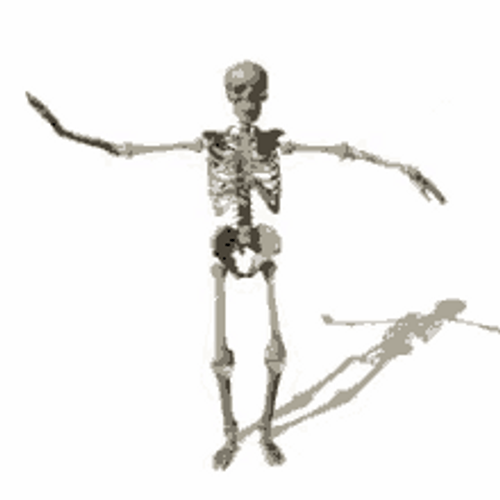 Dancing Skeleton Flapping Hands GIF