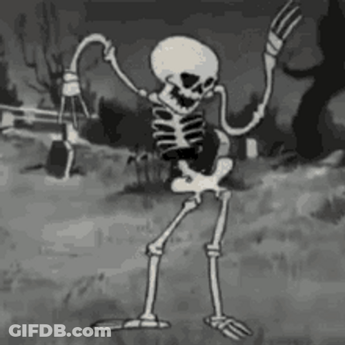 Dancing Skeleton Police Badge GIF