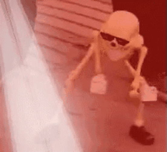 Dancing Skeleton Sunglasses Spotlight Filter GIF