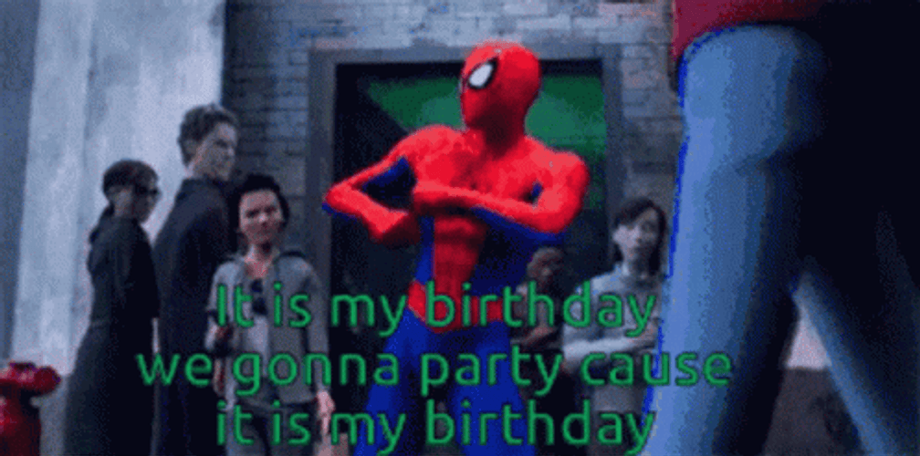 Dancing Spiderman Birthday Party GIF