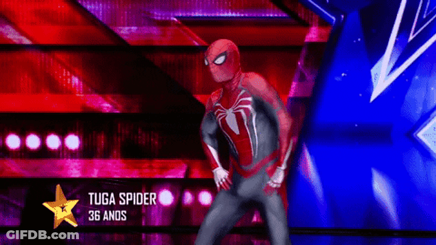 Dancing Spiderman Body Roll GIF