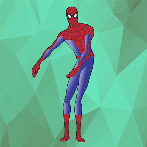 Dancing Spiderman Cartoon Flossing GIF