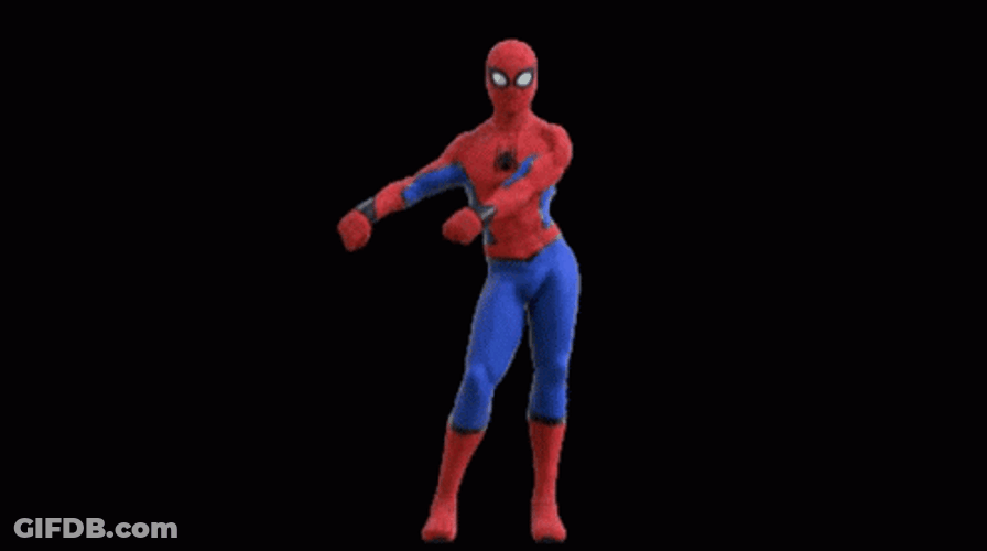 Dancing Spiderman Floss Dance GIF