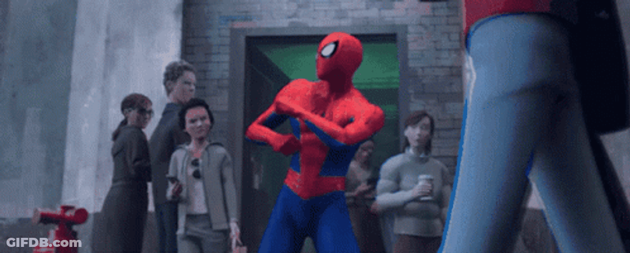 Dancing Spiderman Happy Dance GIF
