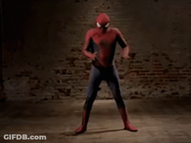 Dancing Spiderman Pop And Lock GIF