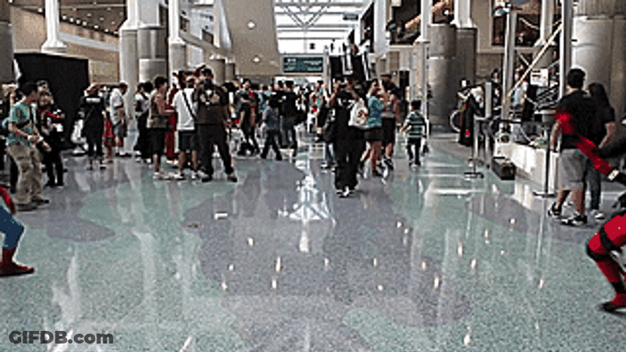 Dancing Spiderman Showdown Battle GIF