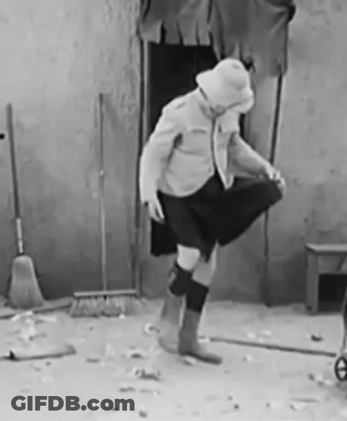 Dancing Stan Laurel Skirt GIF