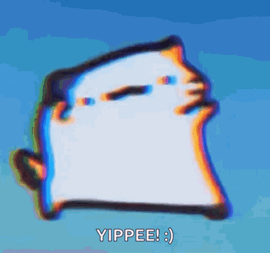 Dancing Sticker Cat Yippee Meme GIF