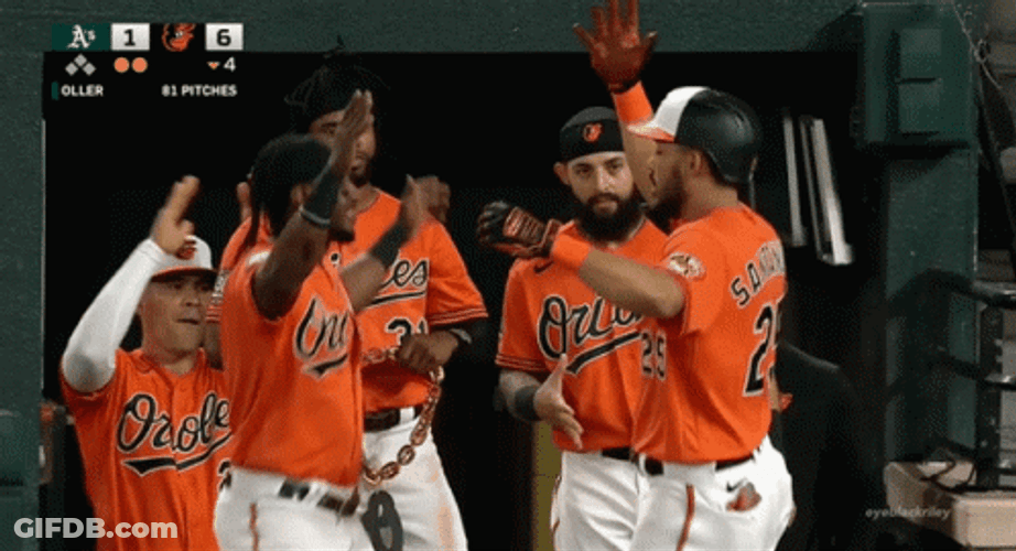 Dancing Team Orioles Win GIF