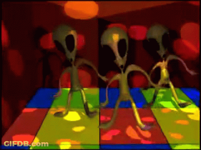 Dancing Trio Alien GIF