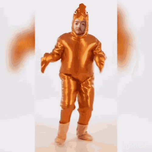 Dancing Turkey Guy In Costume GIF