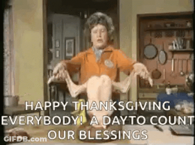 Dancing Turkey Happy Blessed Thanksgiving GIF