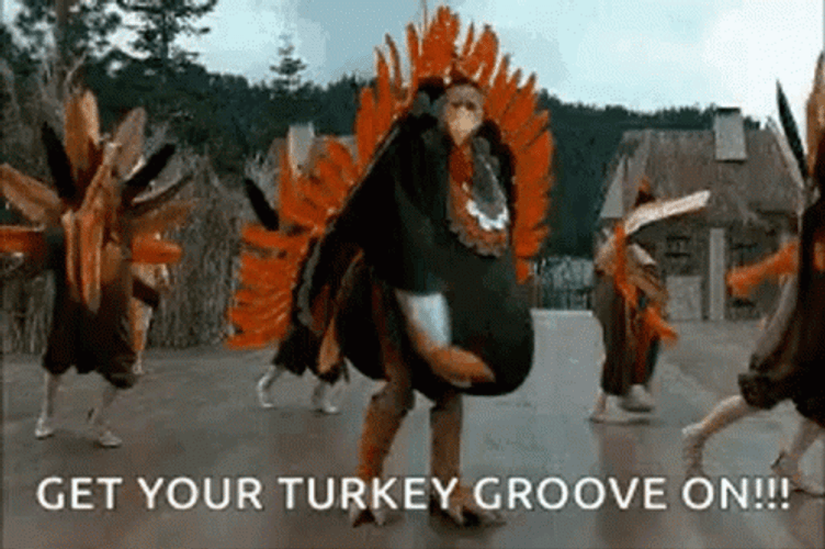 Dancing Turkey Thanksgiving Festival GIF