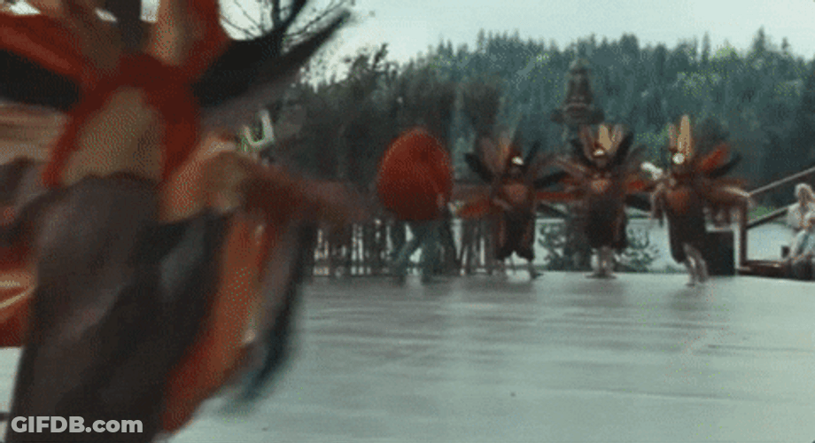 Dancing Turkeys On Addams Family Thanksgiving GIF
