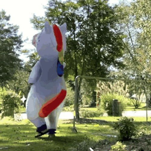 Dancing Unicorn Mascot GIF