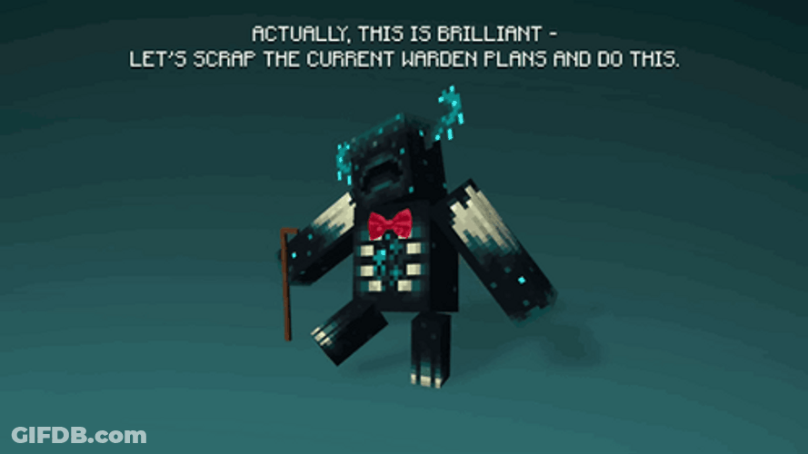 Dancing Warden Minecraft Scrap Plans And Do This GIF