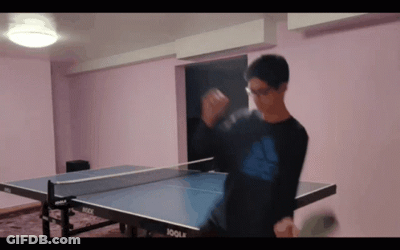 Dancing While Playing Ping Pong GIF