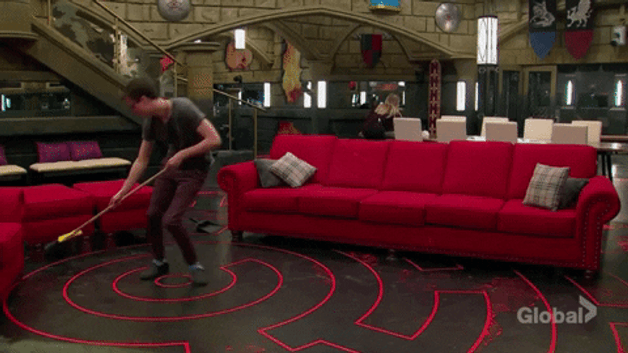 Dancing While Sweeping GIF